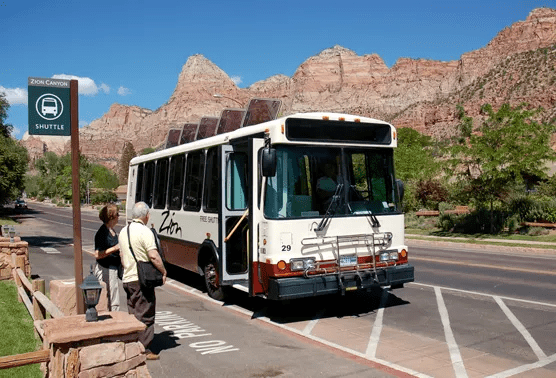 Bus service in Zion, can you drive into zion national park