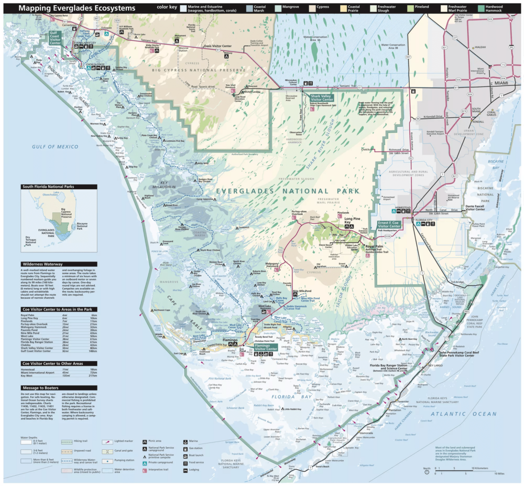 Everglades National Park Florida Map